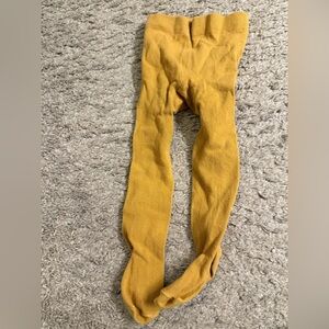 Tu Mustard Yellow Thick Kids Tights - 9-12 months